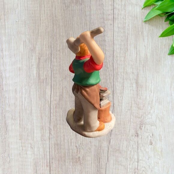 1990 Geo Z Lefton 07483 Colonial Village Abe Smith Blacksmith Figurine - Picture 2 of 5